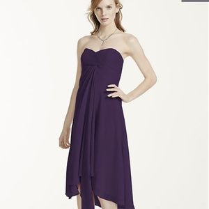 Strapless Chiffon Short Dress